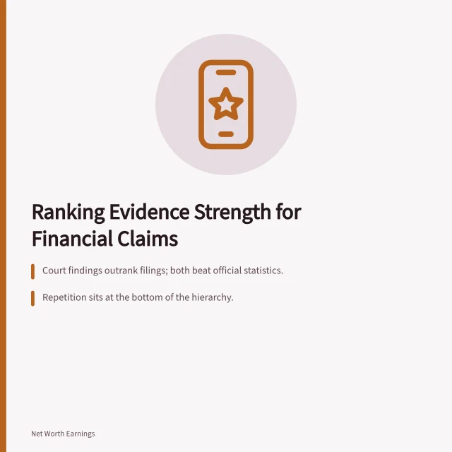 Hierarchy of evidence strength for financial claims and estimates. A closer look at estimate methodology estimate in 2027