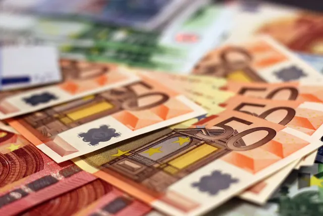 Stack of 50 euro banknotes, representing wealth and finance concepts. Executive net worth updates, organised by date