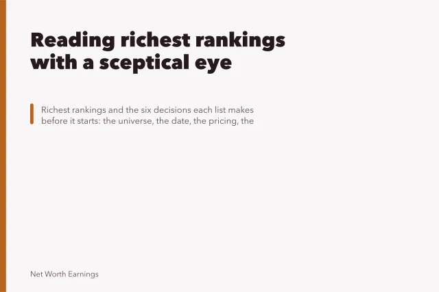 Reading richest rankings with a sceptical eye. Reading richest rankings with a sceptical eye
